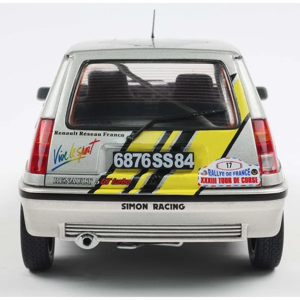 1/18 RENAULT 5 GT TURBO MK2 SILVER #17 A.OREILLE TOUR DE CORSE 1989