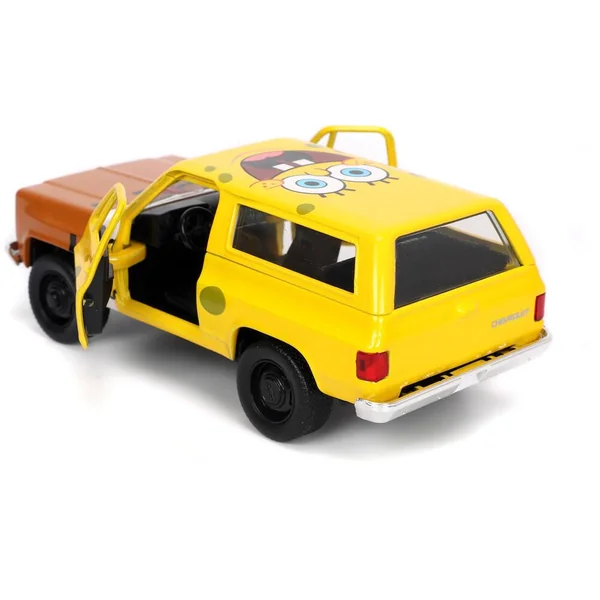 1/32 VOITURE - CHEVROLET K5 BLAZER W-SPONGEBOB FIGURE BI-COLOR HOLLYWOOD RIDES 1980