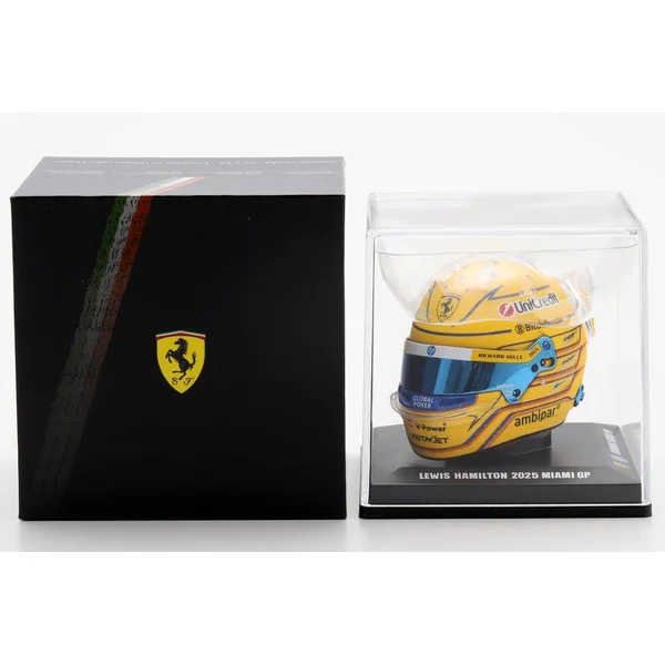 1/5 CASQUE F1 LEWIS HAMILTON - SCUDERIA FERRARI HP - GP MIAMI 2025
