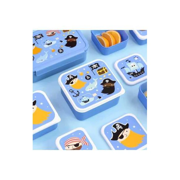 4 boites à goûter Pirates - A Little Lovely Company - Accessoire enfant