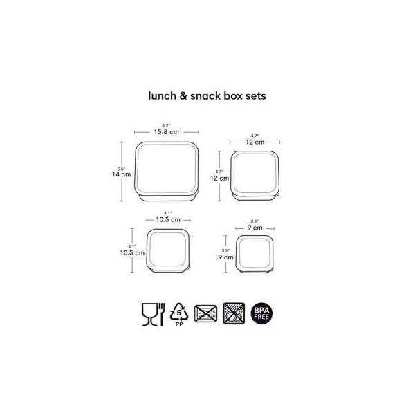 4 boites à goûter Pirates - A Little Lovely Company - Accessoire enfant