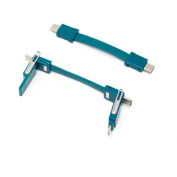 6-IN-1 KEYCHAIN CHARGING CABLE - 6 IN 1 KEYCHAIN CHARGING CABLE - PETROL BLUE