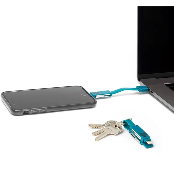 6-IN-1 KEYCHAIN CHARGING CABLE - 6 IN 1 KEYCHAIN CHARGING CABLE - PETROL BLUE