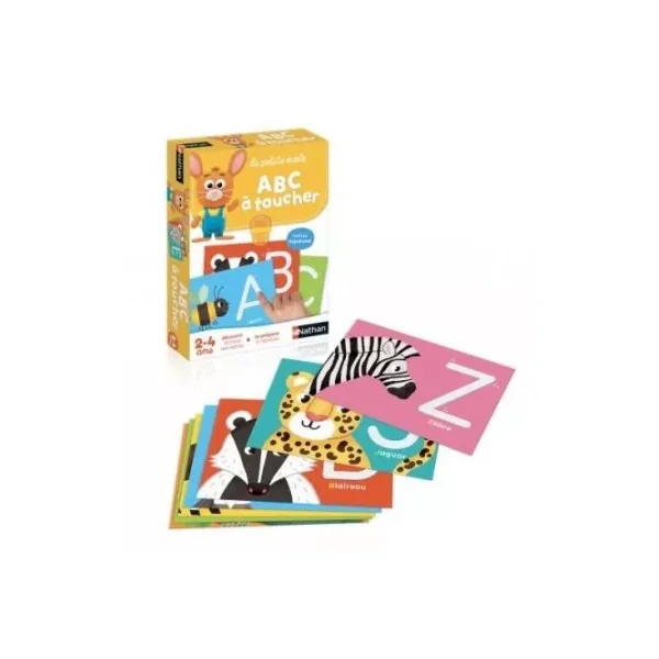 ABC à toucher Nathan - Lettres Rugueuses Montessori dès 2 ans