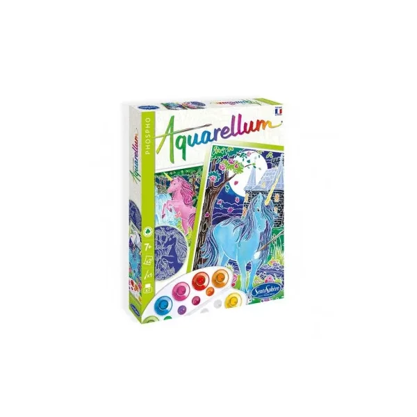 Aquarellum Phospho Licornes Sentosphère dès 7 ans : Peinture Magique