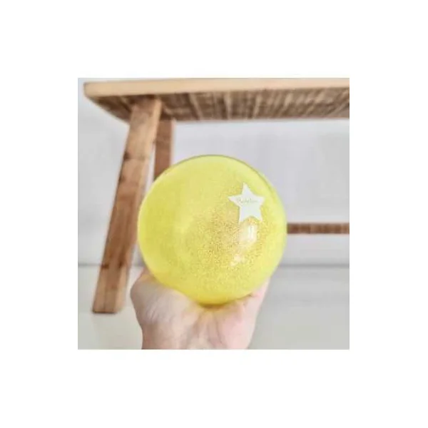 Ballon bulle 10 cm Jaune Mouton - Ratatam - Balle enfant - De 1 à 4 ans