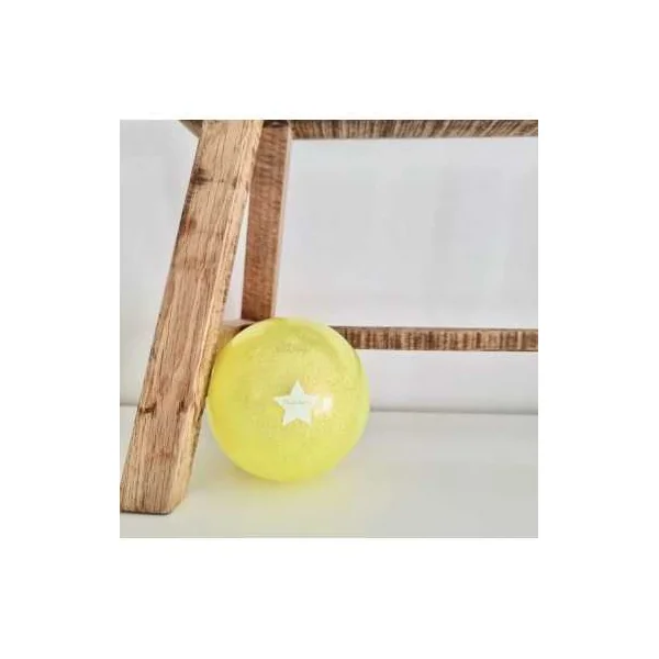 Ballon bulle 10 cm Jaune Mouton - Ratatam - Balle enfant - De 1 à 4 ans