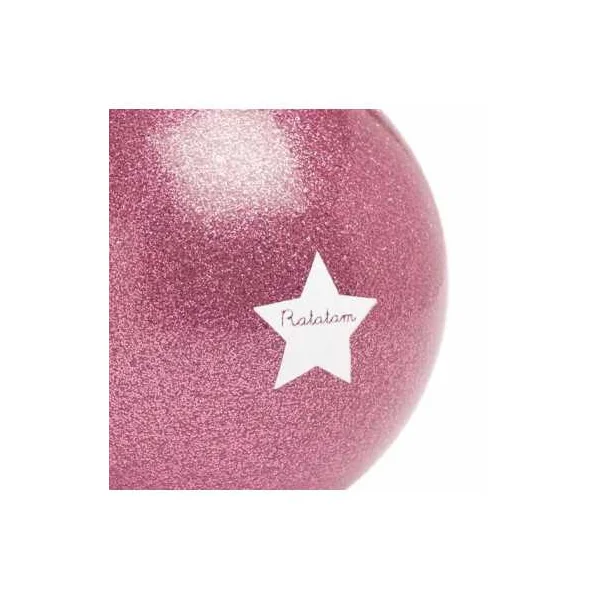 Ballon pailleté 10 cm Rose - Ratatam - Balle enfant - De 1 à 4 ans