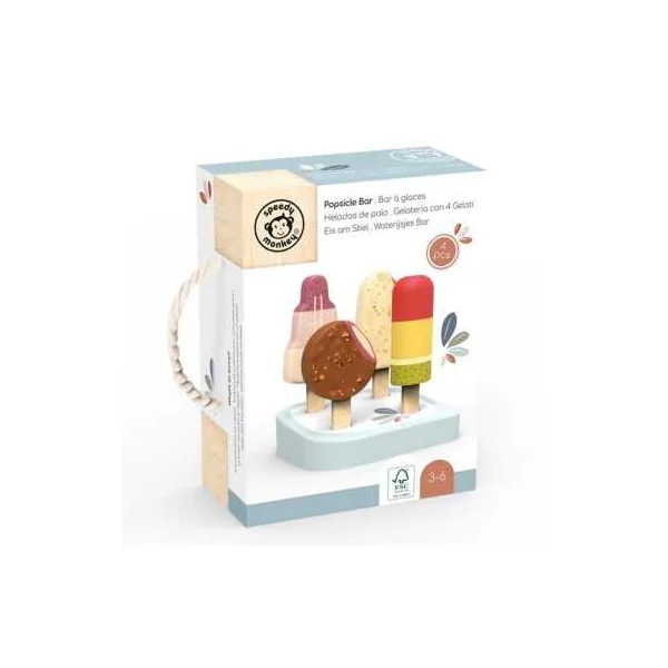 Bar à Glaces en Bois Speedy Monkey | Stand de Glacier Enfant