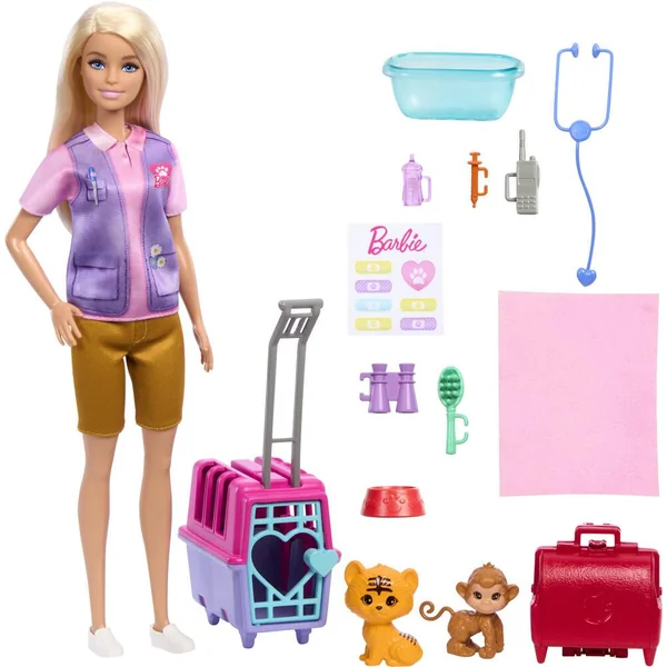 BARBIE® - COFFRET POUPEE SAUVETAGE D’ANIMAUX