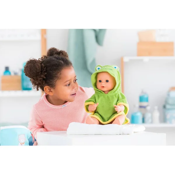 BB36 - CAPE BAIN GRENOUILLE POUR POUPON 36 CM - COROLLE VETEMENTS