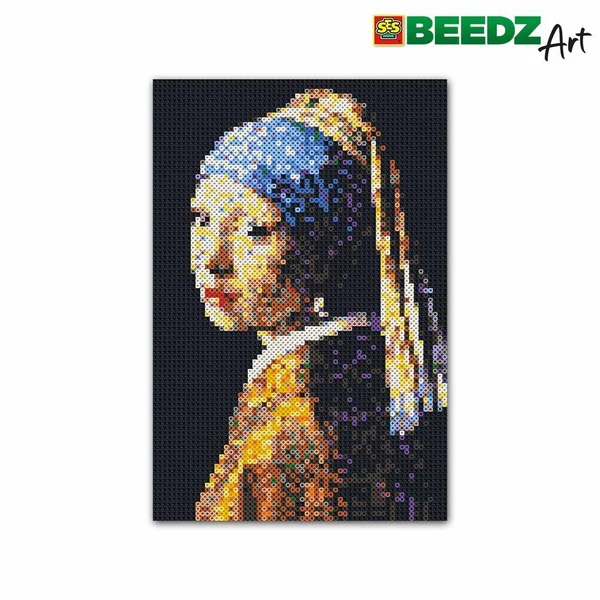 BEEDZ ART - VERMEER - LA JEUNE FILLE A LA PERLE - PERLES A REPASSER