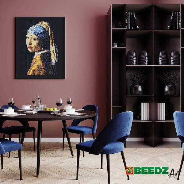 BEEDZ ART - VERMEER - LA JEUNE FILLE A LA PERLE - PERLES A REPASSER
