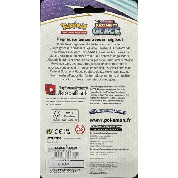 Blister Pokémon Règne de Glace EB 06 – Illustration Aléatoire
