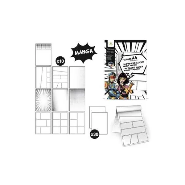 Bloc Papier Layout A4 Manga Sycomore | Spécial Feutre à Alcool