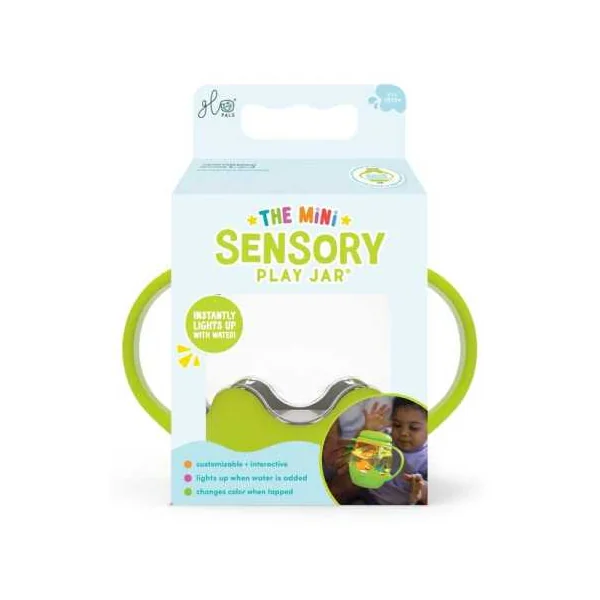 Bocal de jeu sensoriel vert - Glo Pals - Jouet lumineux - Dès 18 mois