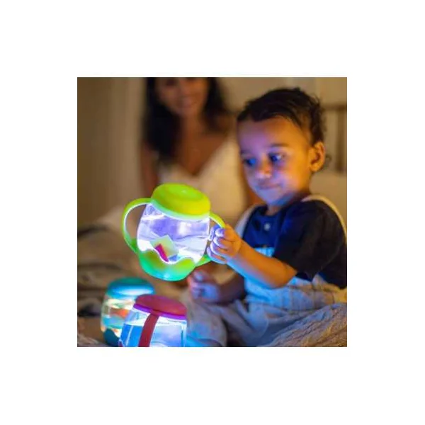 Bocal de jeu sensoriel vert - Glo Pals - Jouet lumineux - Dès 18 mois