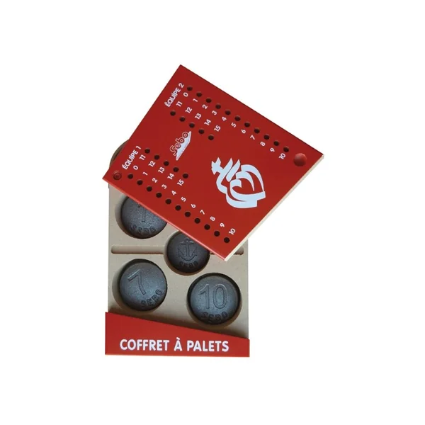 Boite avec 12 Palets et 1 Maître en fonte Loisir Vendéens