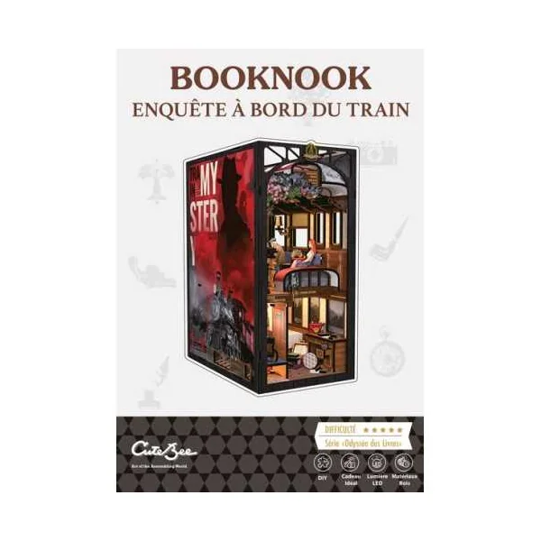 Book Nook Enquête à bord du train - Cutebee - Maquette et Kit DIY 14+