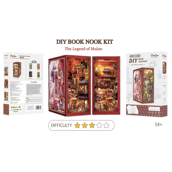 BOOK NOOK KIT – DIY – La Légende de Mulan – 298pc + Eclairage LED