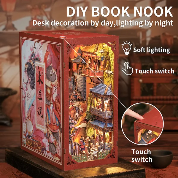 BOOK NOOK KIT – DIY – La Légende de Mulan – 298pc + Eclairage LED
