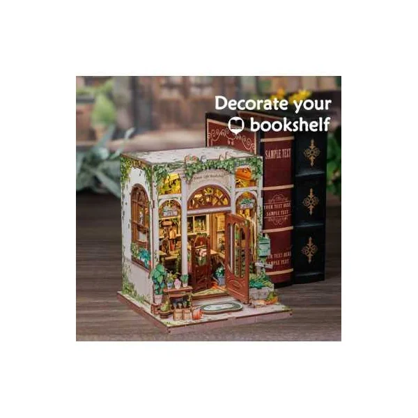 Book Nook La Bibliothèque Florale - Cutebee - Maquette et Kit DIY 14+