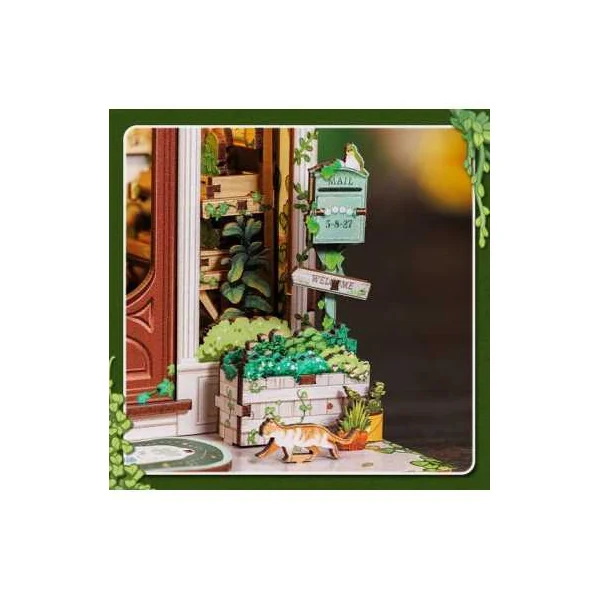 Book Nook La Bibliothèque Florale - Cutebee - Maquette et Kit DIY 14+