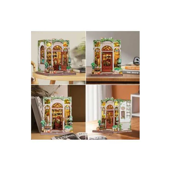 Book Nook La Bibliothèque Florale - Cutebee - Maquette et Kit DIY 14+