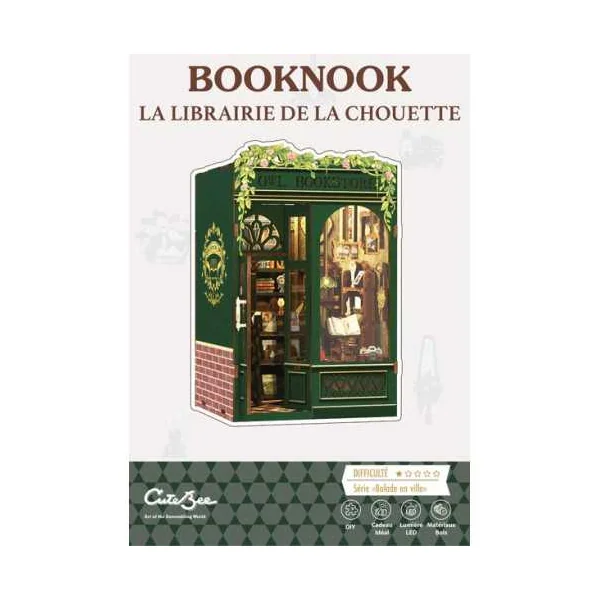 Book Nook La Librairie de la Chouette - Cutebee - Maquette et Kit DIY 14+