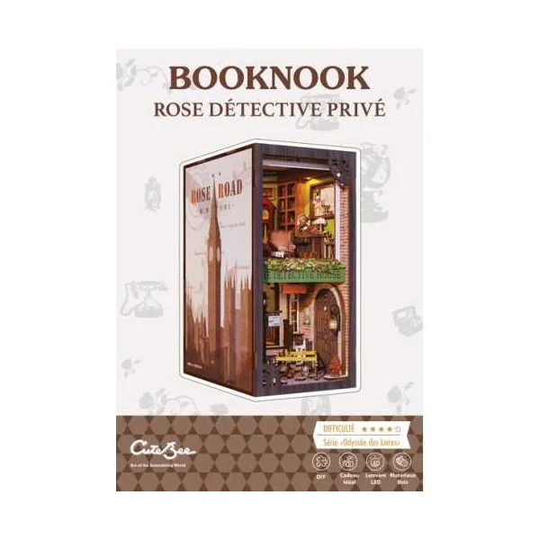 Book Nook Rose Détective Privé - Cutebee - Maquette et Kit DIY 14+