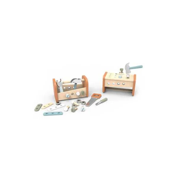 Boîte à Outils Établi en Bois Speedy Monkey | Jeu de Bricolage 3 ans