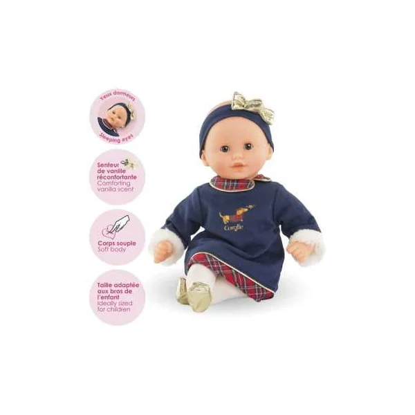 Bébé Câlin Margaux Corolle en Fêtes | Poupon habillé 30 cm