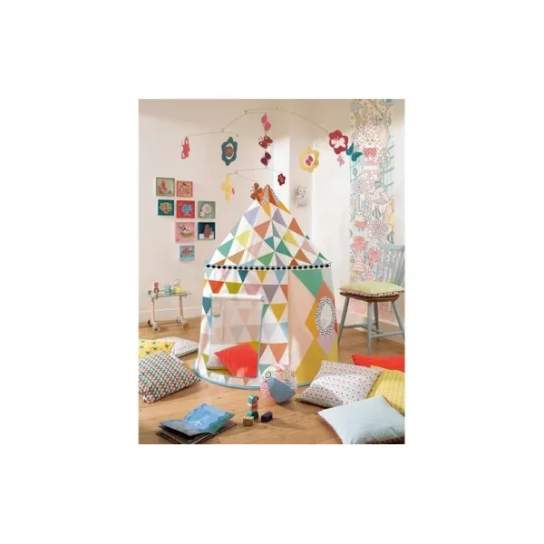 Cabane Multicolore Djeco : Tente de Jeu Enfant Design & Graphique