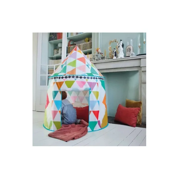 Cabane Multicolore Djeco : Tente de Jeu Enfant Design & Graphique