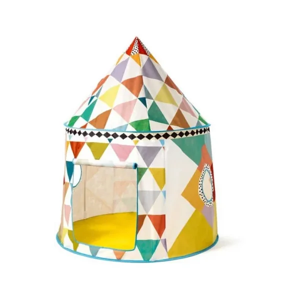 Cabane Multicolore Djeco : Tente de Jeu Enfant Design & Graphique