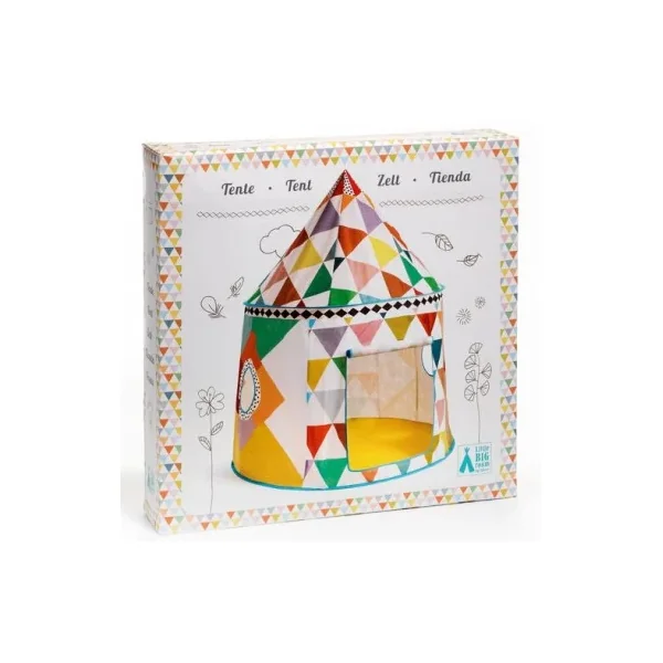 Cabane Multicolore Djeco : Tente de Jeu Enfant Design & Graphique