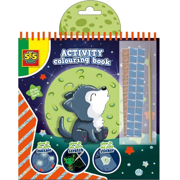 CAHIER D’ACTIVITES DE COLORIAGE PHOSPHORESCENT 3 EN 1