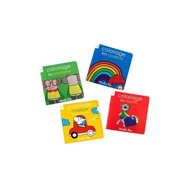 Cahier de coloriage les contraires les Popipop - Moulin Roty