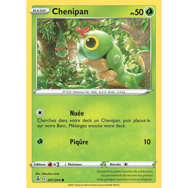 Carte Pokémon Chenipan 001/264 – EB Poing de Fusion