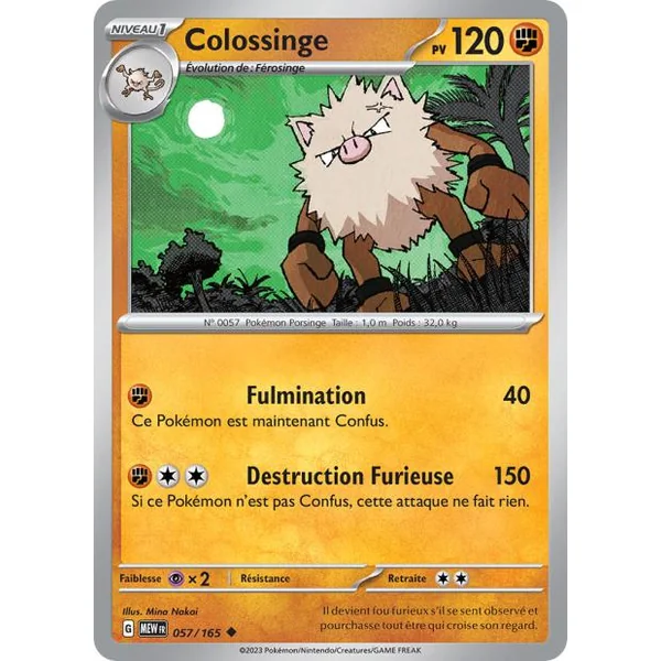Carte Pokémon Colossinge 057/165 – Pokémon 151