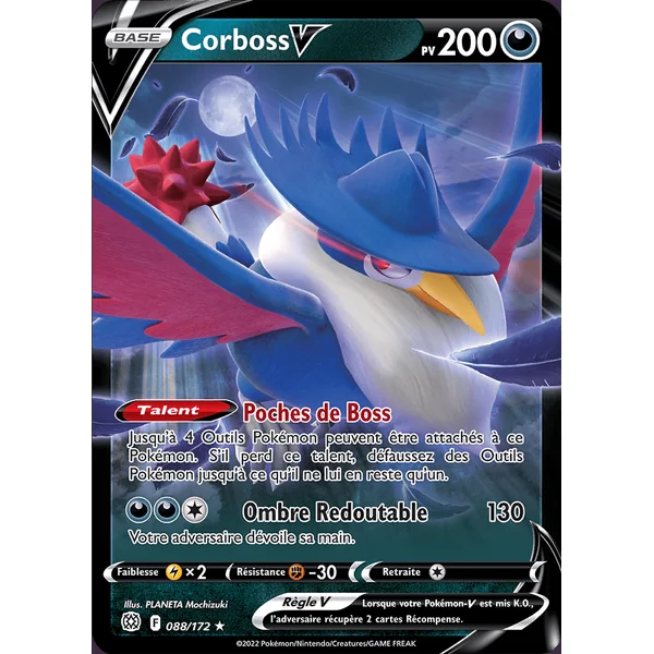 Carte Pokémon Corboss V 088/172 – EB Stars Étincelantes