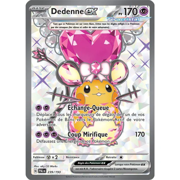 Carte Pokémon Dedenne ex 239/193 – EV Évolutions à Paldea