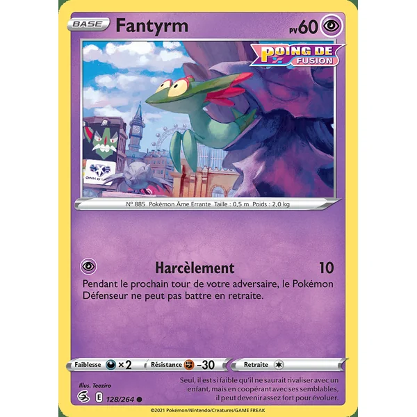 Carte Pokémon Fantyrm 128/264 – EB Poing de Fusion