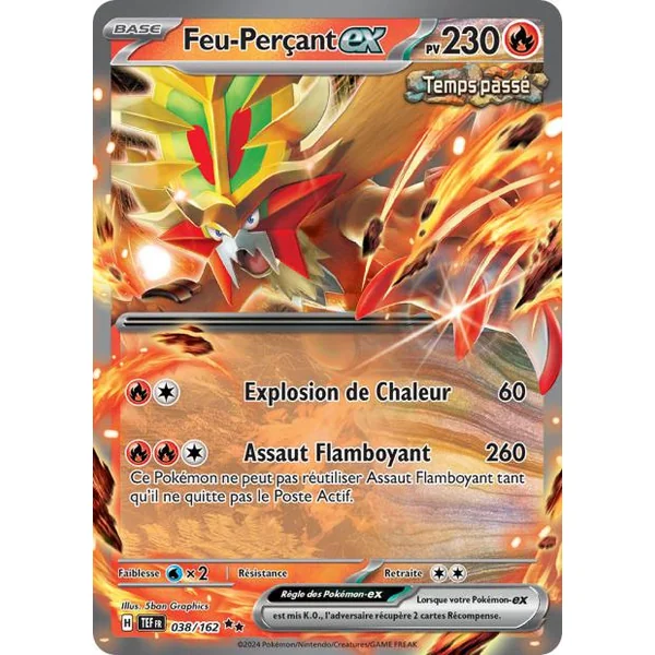 Carte Pokémon Feu Perçant ex 038/162 – EV Forces Temporelles