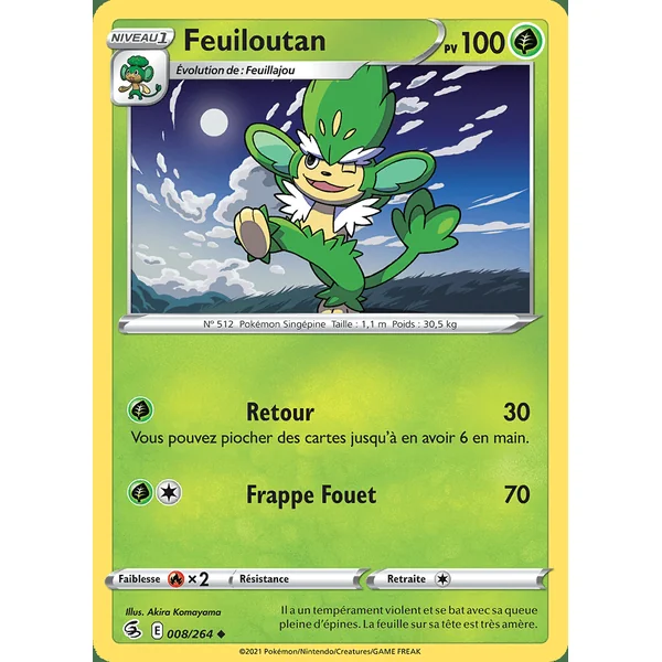 Carte Pokémon Feuiloutan 008/264 – EB Poing de Fusion