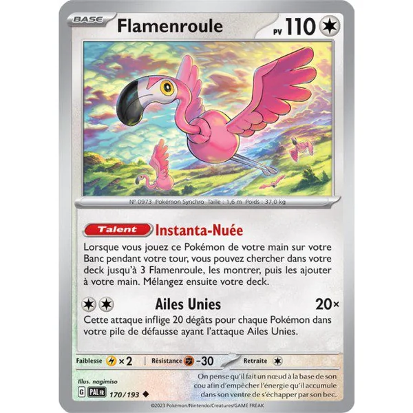 Carte Pokémon Flamenroule 170/193 – EV Évolutions à Paldea