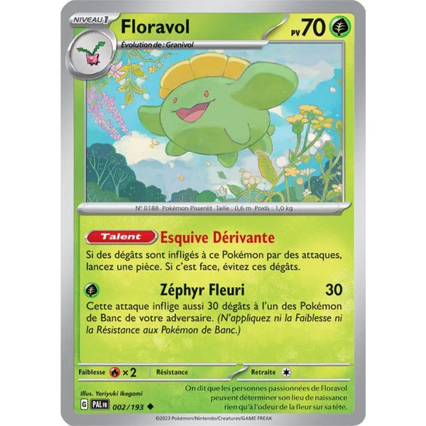 Carte Pokémon Floravol 002/193 – EV Évolutions à Paldea