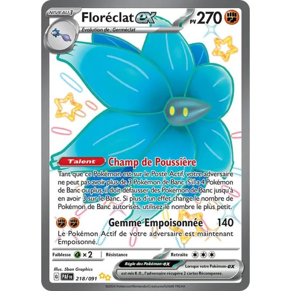 Carte Pokémon Floréclat ex 218/091 – EV Destinées de Paldea
