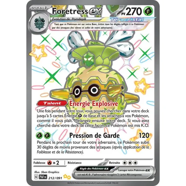 Carte Pokémon Foretress ex 212/091 – EV Destinées de Paldea