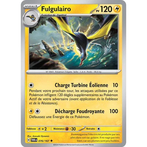 Carte Pokémon Fulgulairo 076/167 – EV Mascarade Crépusculaire